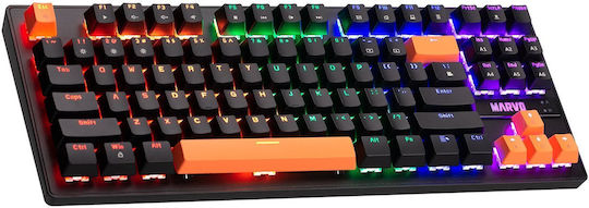 Marvo KG901C Gaming Μηχανικό Πληκτρολόγιο Tenkeyless με Custom Blue διακόπτες και Φωτιζόμενα πλήκτρα (Αγγλικό US)
