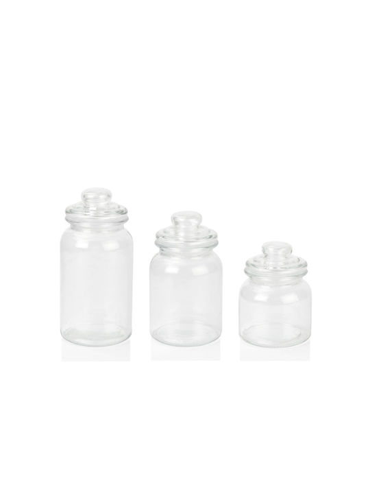 Andrea House Allgemeine Verwendung Glasvase mit Deckel Transparent 600ml 1 Stück