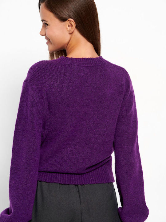 Funky Buddha Women's Long Sleeve Sweater Amethyst