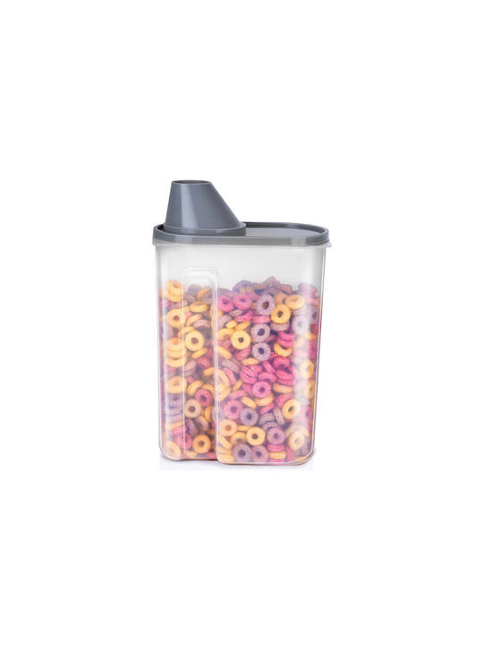 Alpina Appliances Cereal Jar with Lid Plastic Transparent 2400ml 1 Piece
