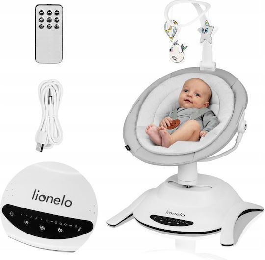 Lionelo Ηλεκτρικό Relax Μωρού Bella με Μουσική Γκρι για Παιδί έως 9kg
