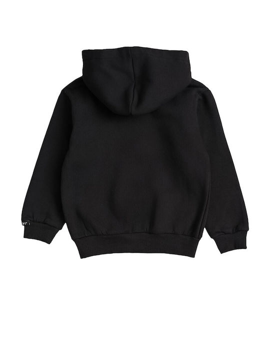 Sprint Hooded Sweatshirt with Zipper Black