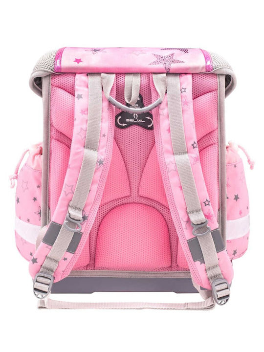 Belmil Schulranzen Rucksack Grundschule Rosa mit Flaschenhalter 19Liter