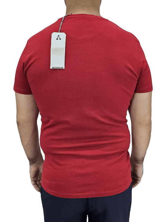 Frank Tailor Herren T-Shirt Kurzarm Rot