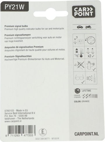 Carpoint Lampen Auto 12V 21W 2Stück