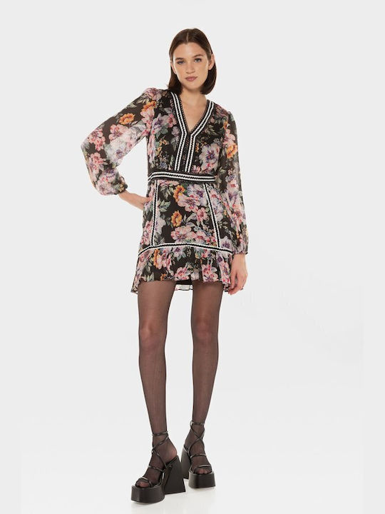 Guess Mini Slip Dress Dress with Ruffle Floral