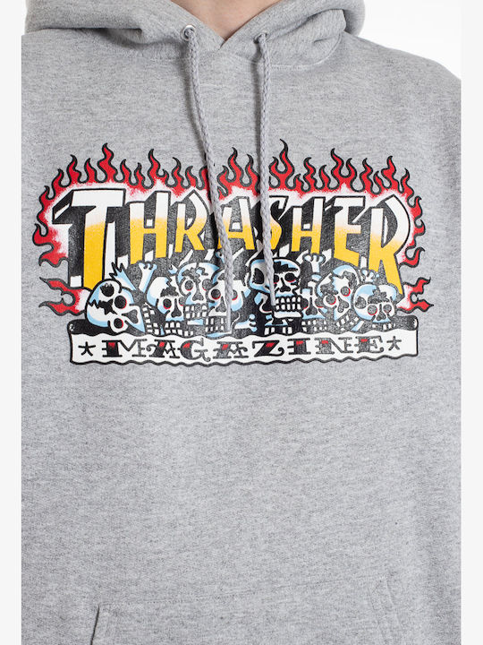 Thrasher Men's Sweatshirt with Hood Gray