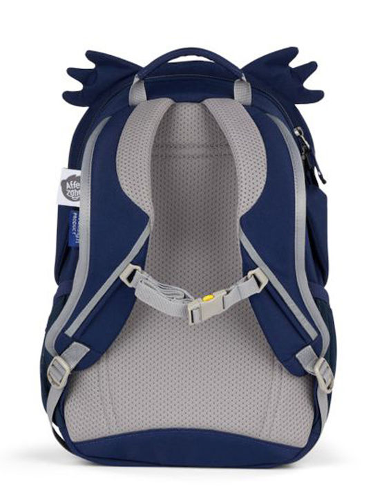 Affenzahn Penguin School Backpack Kindergarten Blue with Water Bottle Holder 8lt