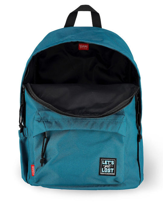 Legami Milano Schulranzen Rucksack Junior High-High School Blau mit Flaschenhalter 32Liter