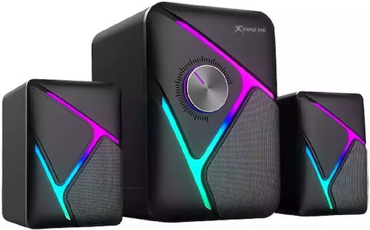 Xtrike Me SK-610 Компютърни тонколони 2.1 с RGB осветление и мощност 11W в Черен цвят