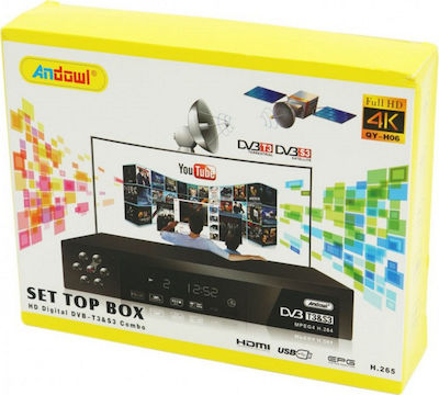 Andowl QY-H06 Ψηφιακός Δέκτης Mpeg-4 Full HD (1080p) Σύνδεσεις HDMI / USB