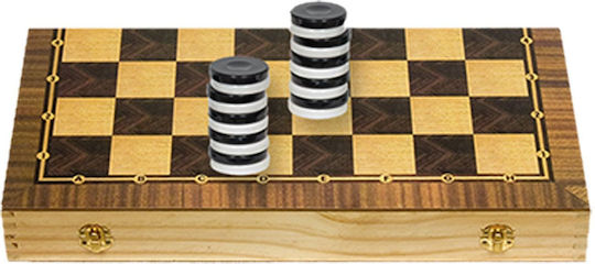ToyMarkt Τάβλι Ξύλινο με Πούλια 30x30cm