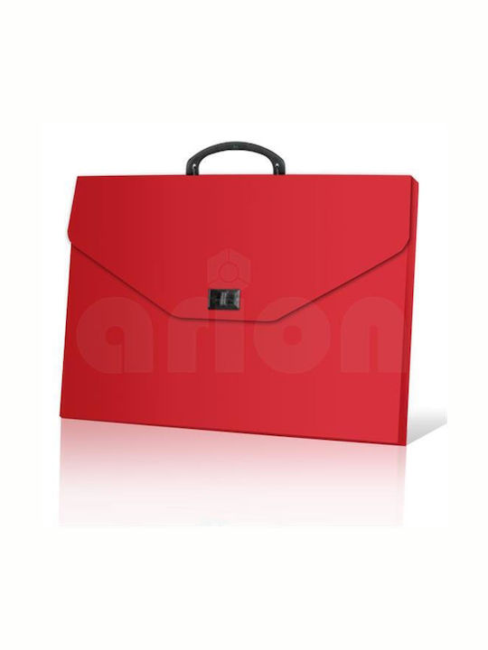 +Efo Plastiktasche für Entwürfe mit Handgriff 38x5x28cm Rote