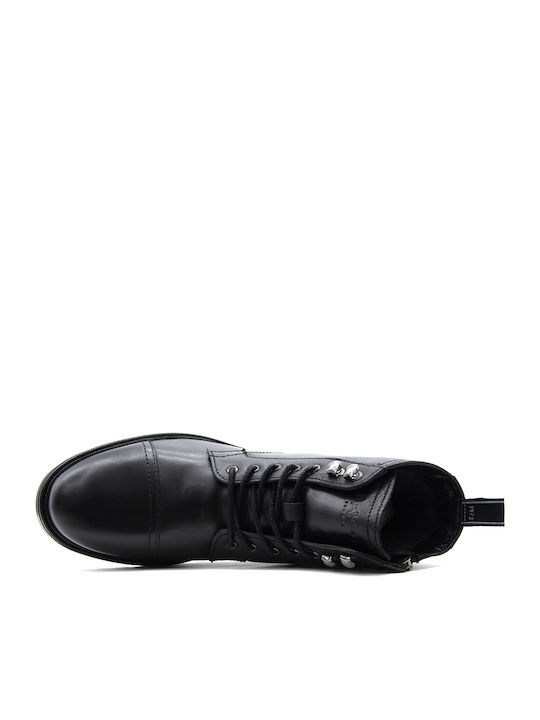 Logan Leather Black Men's Boots