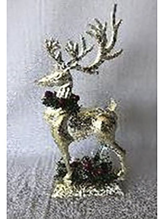 Iliadis Weihnachtliche Glas Figur Hirsche Gold Höhe 35cm