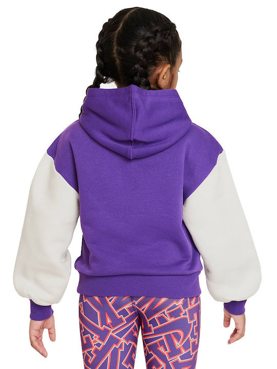 Nike Kids Sweatshirt with Hood Purple Join The Club