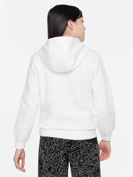 Nike Kids Fleece Sweatshirt with Hood White