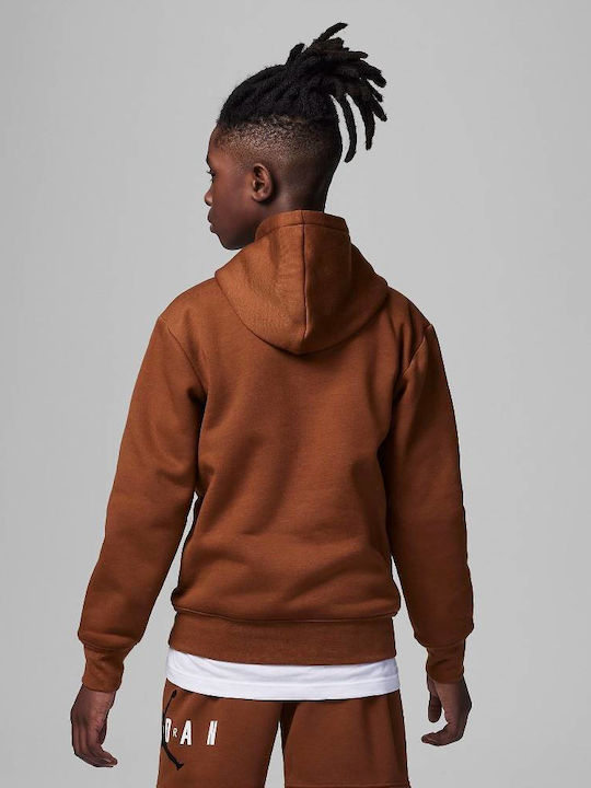 Nike Kids Sweatshirt with Hood Brown Jumpman