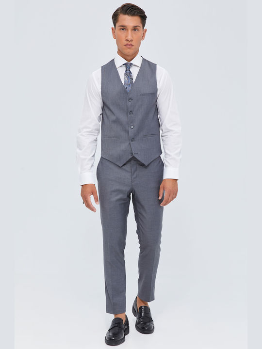 Aristoteli Bitsiani Men's Vest Slim Fit Gray