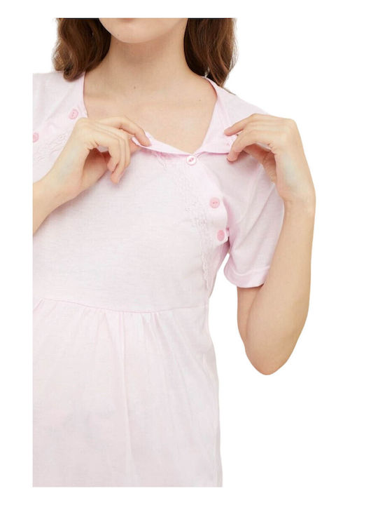 PijaMood Robe de maternitate și alăptare în culoarea Roz