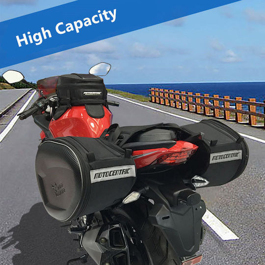 Moto Centric Σετ Σαμάρια Μοτοσυκλέτας 41.5lt σε Μαύρο Χρώμα