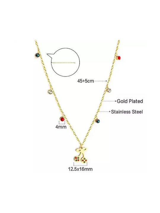 Bode Gold Plated Steel Chain Kids Necklaces 07212