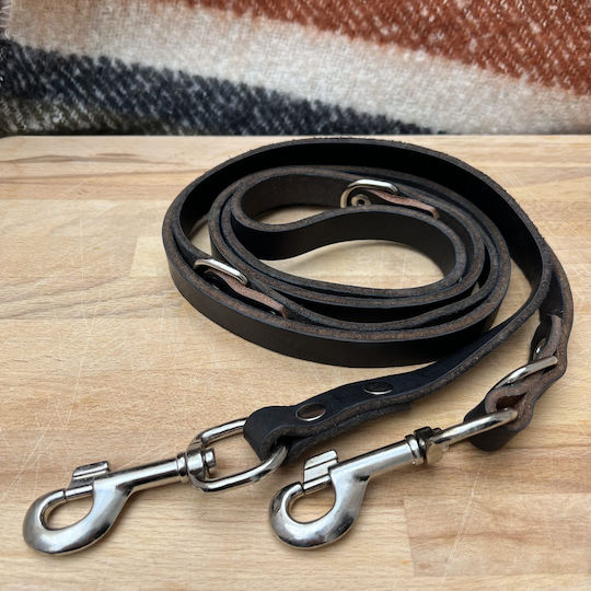 ByLeather Λουρί/Οδηγός Σκύλου Εκπαίδευσης Δερμάτινο σε Καφέ χρώμα