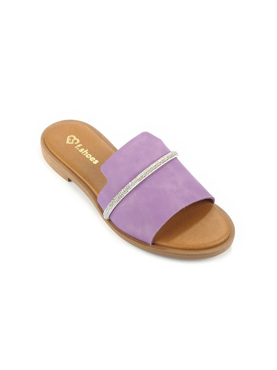 Ioannis Leather Lace-Up Women's Sandals Purple