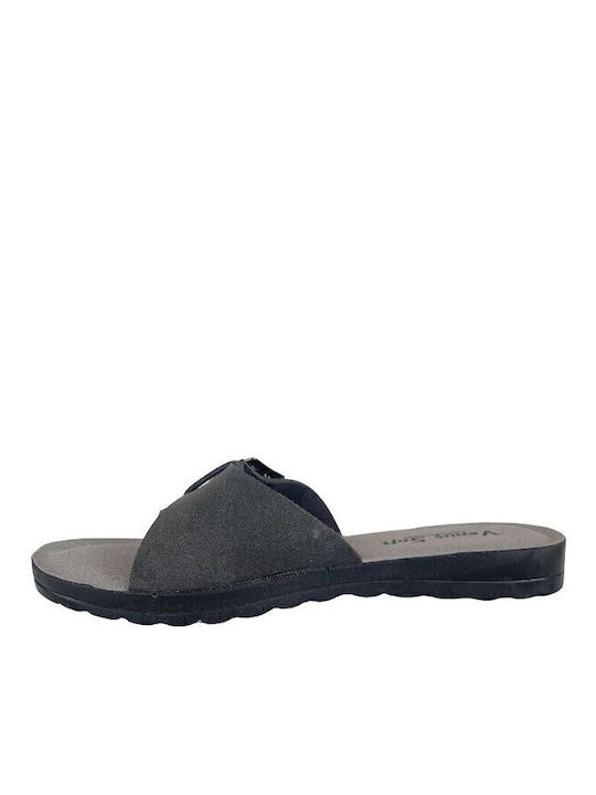 Flache Sandalen für Damen in Schwarz Farbe