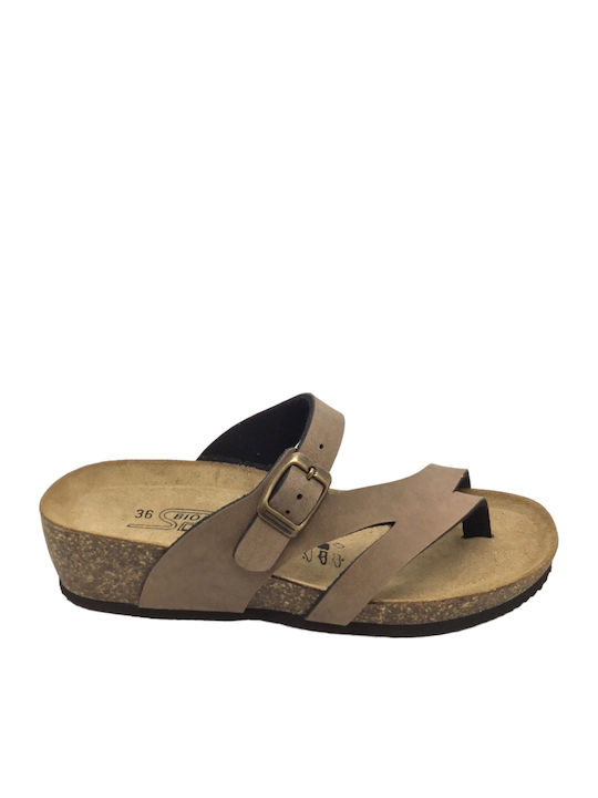 Flache Sandalen für Damen Anatomisch Startek Nocciola