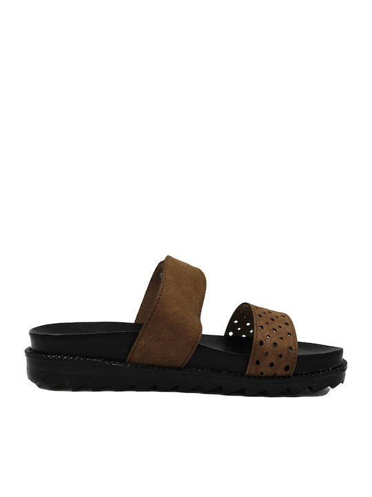 Women's Flat Sandals Anatomic in Brown Color