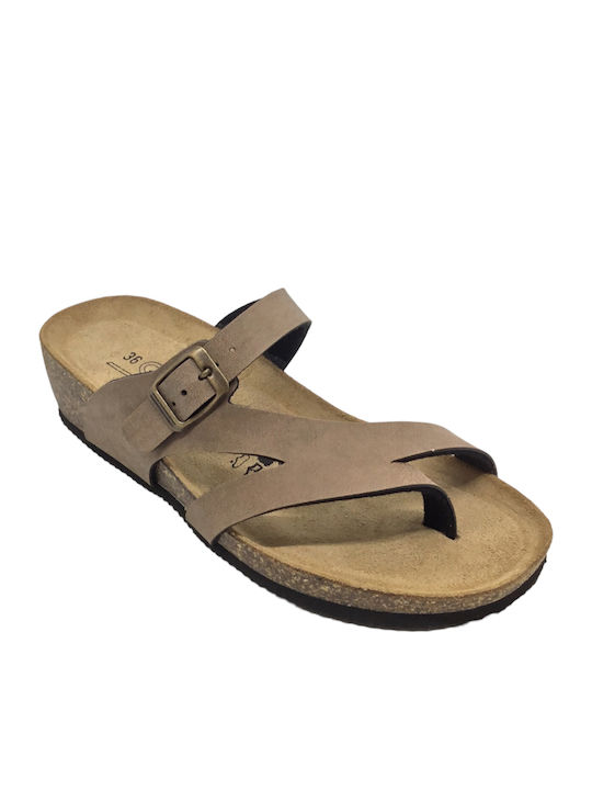 Flache Sandalen für Damen Anatomisch Startek Nocciola