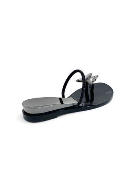 Favela Women's Flat Sandals Flatforms in Black Color