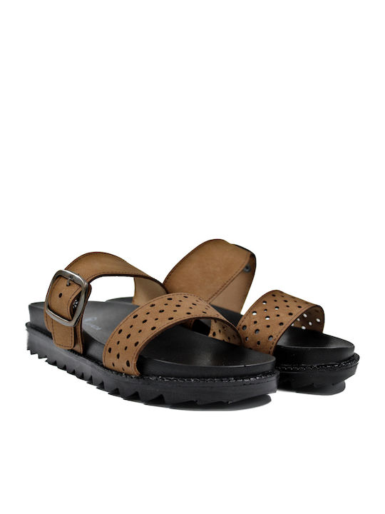 Women's Flat Sandals Anatomic in Brown Color