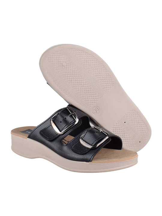 Women's Flat Sandals Anatomic in Black Color