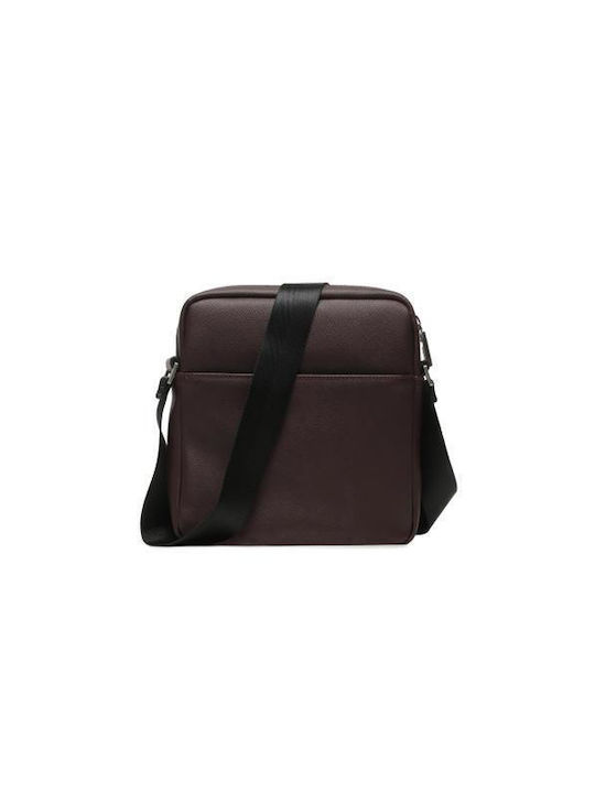 Guess Piele Geantă pentru bărbați Umăr / Crossbody Maro închis