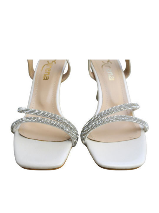 Sandals with Strass White