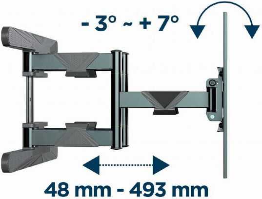 Gembird WM-80ST-01 Wall TV Mount with Arm up to 80" and 50kg
