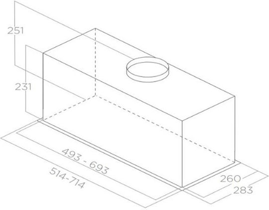 Pyramis Τζάκι Turbo EF Μηχανισμός Απορρόφησης 52cm Inox