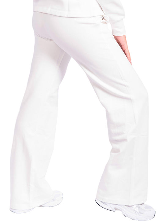Pantaloni de Trening cu pantaloni evazati Alb
