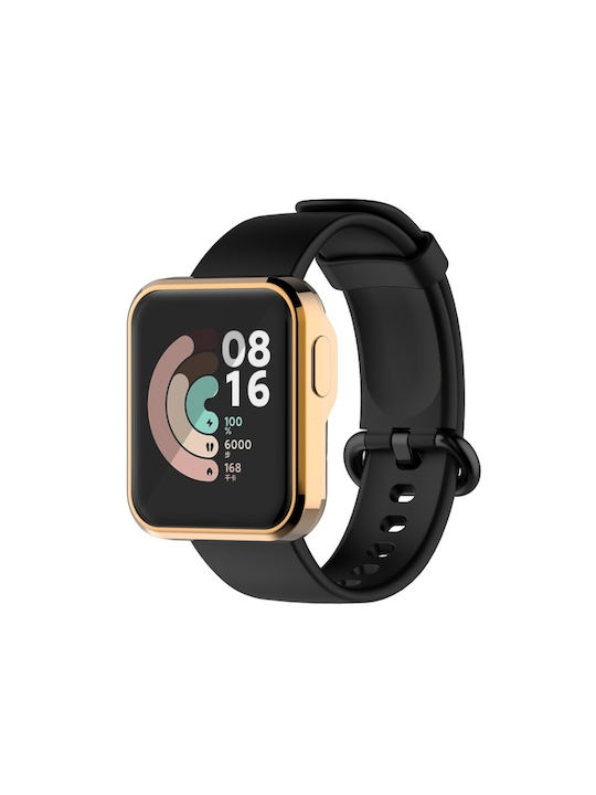 Abdeckung Silikonhülle in Gold Farbe für Mi Watch Lite
