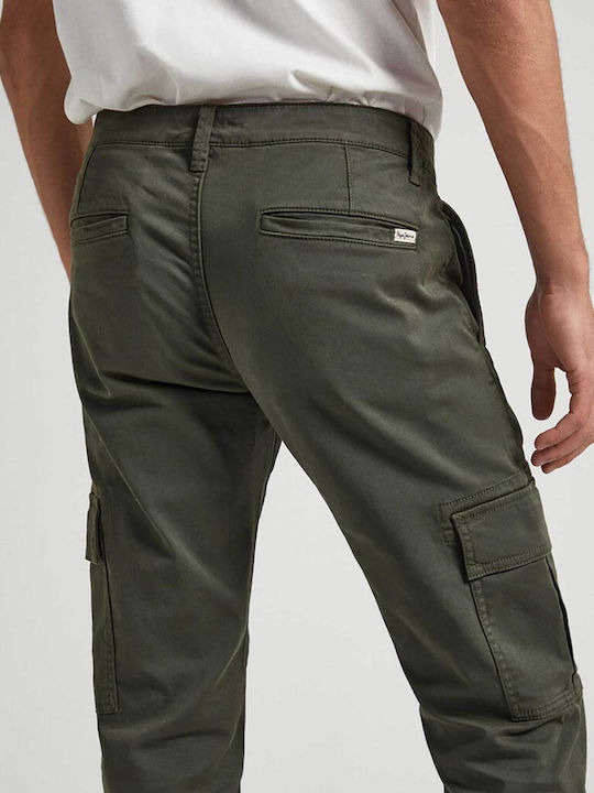 Sean Pantaloni Elastic cu Croială Normală Kaki