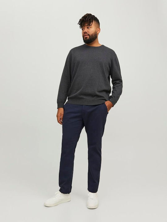 Trousers Chino Elastic in Slim Fit Navy Blue