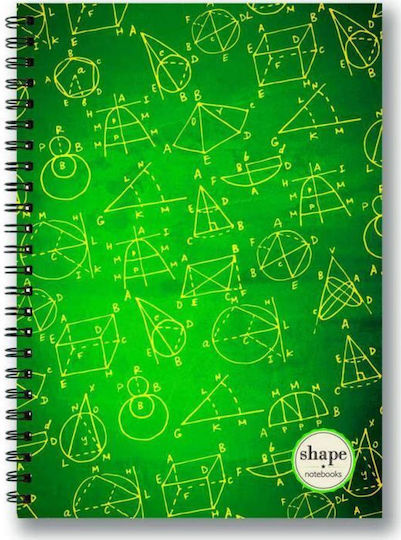 Shape Notebooks Спирал Тетрадка На райета B5 30 Листа 1бр (Различни дизайни/цветове)