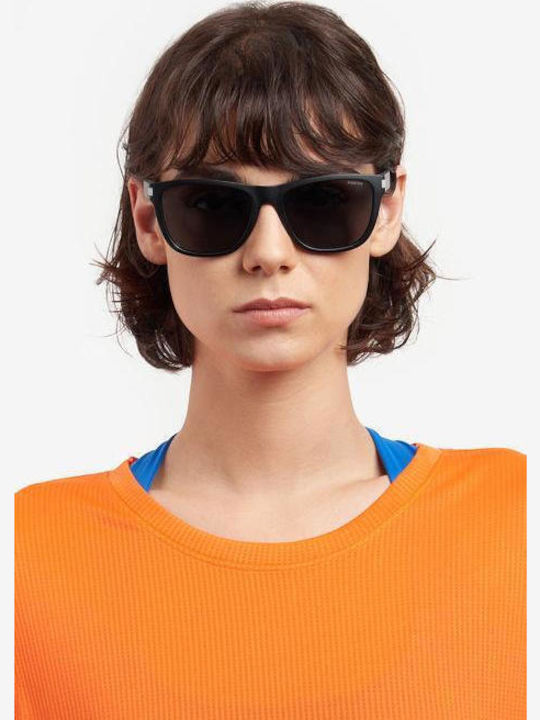 Polaroid Unisex Sunglasses with Black Plastic Frame and Gray Polarized Lens PLD2138/S O6W/M9