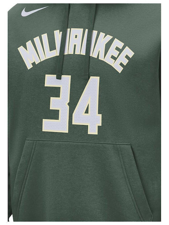 NBA Milwaukee Bucks Club Суитшърт с Качулка Зелен