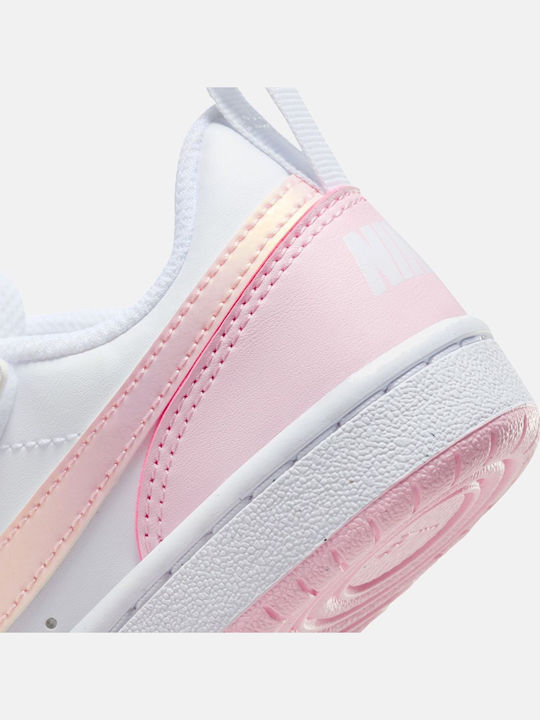 Court Borough Low Recraft Kids Sneakers with Scratch White / Pink Foam