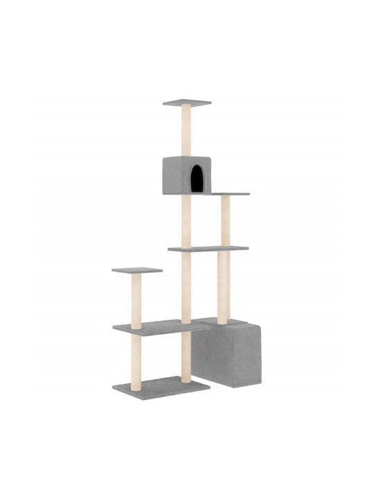 vidaXL Cat Scratching Tree Gray 98.5x47.5x180cm