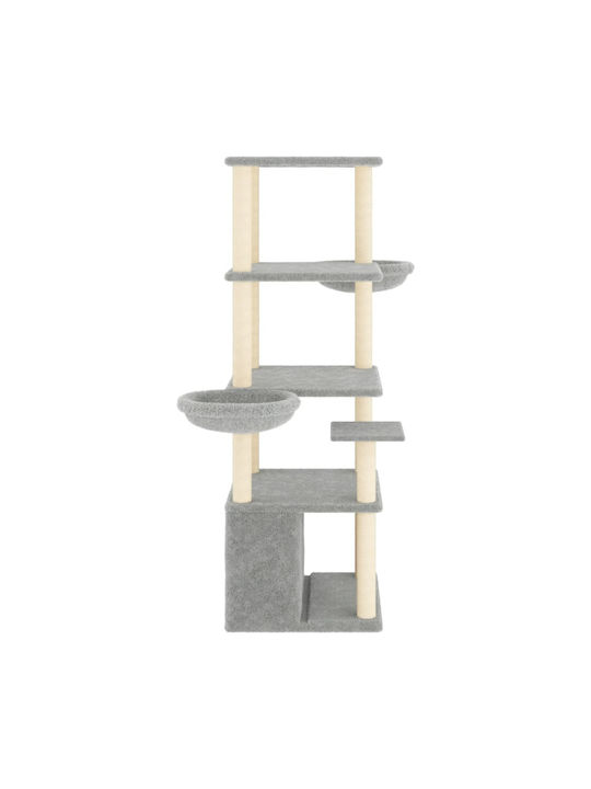 vidaXL Scratching Post Cat Trees Gray 4 levels 97x74.5x147cm