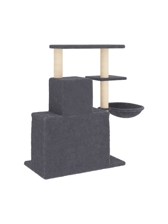 vidaXL Cat Tree Dark Grey 83 cm with Sisal Scratching Posts Scratching Post Cat Trees Gray 4 levels 61x35x83cm